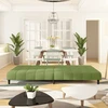 Dvivietė sofa-lova, šviesiai žalios spalvos, aksomas