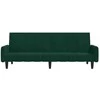 Dvivietė sofa-lova, tamsiai žalios spalvos, aksomas