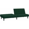 Dvivietė sofa-lova, tamsiai žalios spalvos, aksomas