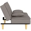 Dvivietė sofa-lova, taupe spalvos, audinys