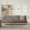 Dvivietė sofa-lova, taupe spalvos, audinys
