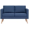 Dvivietė sofa, mėlyna, audinys
