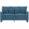 Dvivietė sofa, mėlynos spalvos, 120cm, aksomas