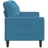 Dvivietė sofa, mėlynos spalvos, 140cm, aksomas
