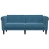 Dvivietė sofa, mėlynos spalvos, aksomas