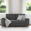 Dvivietė sofa Pilka 180 cm Dirbtinė oda