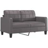 Dvivietė sofa, pilkos spalvos, 140cm, dirbtinė oda