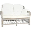 Dvivietė sofa, pilkos spalvos, ratanas