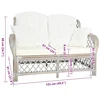 Dvivietė sofa, pilkos spalvos, ratanas