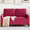 Dvivietė sofa, raudonojo vyno spalvos, 120cm, aksomas