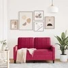 Dvivietė sofa, raudonojo vyno spalvos, 120cm, aksomas