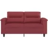 Dvivietė sofa, raudonojo vyno spalvos, 120cm, dirbtinė oda
