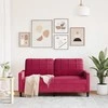 Dvivietė sofa, raudonojo vyno spalvos, 140cm, aksomas