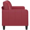 Dvivietė sofa, raudonojo vyno spalvos, 140cm, dirbtinė oda