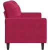Dvivietė sofa, raudonojo vyno spalvos, 140cm, aksomas