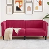 Dvivietė sofa, raudonojo vyno spalvos, aksomas
