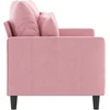 Dvivietė sofa, rožinės spalvos, 120cm, aksomas