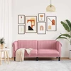 Dvivietė sofa, rožinės spalvos, aksomas