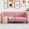 Dvivietė sofa, rožinės spalvos, aksomas