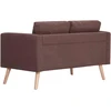 Dvivietė sofa, ruda, audinys