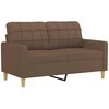 Dvivietė sofa, rudos spalvos, 120cm, audinys