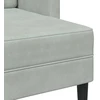 dvivietė sofa su gultu L formos šviesiai pilka 125 cm Velvet