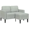 dvivietė sofa su gultu L formos šviesiai pilka 125 cm Velvet