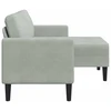 dvivietė sofa su gultu L formos šviesiai pilka 125 cm Velvet