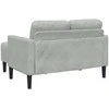 dvivietė sofa su gultu L formos šviesiai pilka 125 cm Velvet