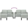 dvivietė sofa su gultu L formos šviesiai pilka 125 cm Velvet