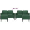 dvivietė sofa su gultu L formos tamsiai žalia 125 cm linas