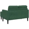 dvivietė sofa su gultu L formos tamsiai žalia 125 cm linas