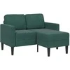 dvivietė sofa su gultu L formos tamsiai žalia 125 cm aksomas