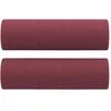 Dvivietė sofa su pagalvėlėmis, raudonojo vyno, 140cm, audinys