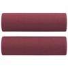 Dvivietė sofa su pagalvėlėmis, raudonojo vyno, 120cm, audinys