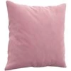 Dvivietė sofa su pagalvėlėmis, rožinės spalvos, 120cm, aksomas
