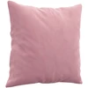 Dvivietė sofa su pagalvėlėmis, rožinės spalvos, 120cm, aksomas