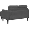 Dvivietė sofa su šezlongu, L formos, tamsiai pilka, 125 cm, linas