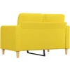 Dvivietė sofa, šviesiai geltonos spalvos, 120cm, audinys