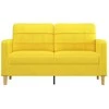 Dvivietė sofa, šviesiai geltonos spalvos, 140cm, audinys