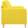 Dvivietė sofa, šviesiai geltonos spalvos, 120cm, audinys