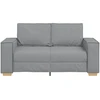 Dvivietė sofa, šviesiai pilka, 160x78x84 cm, audinys