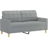 Dvivietė sofa, šviesiai pilkos spalvos, 140cm, audinys
