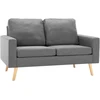 Dvivietė sofa, šviesiai pilkos spalvos, audinys