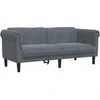 Dvivietė sofa, tamsiai pilkos spalvos, aksomas