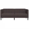 Dvivietė sofa, tamsiai rudos spalvos, audinys