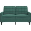 Dvivietė sofa, tamsiai žalios spalvos, 120cm, aksomas