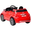 Elektrinis vaikiškas automobilis Fiat 500, raudonos spalvos