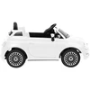 Elektrinis vaikiškas automobilis Fiat 500, baltos spalvos