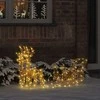 Elnių tempimo roges su 160 LED Šilta balta 30 x 12 x 55 cm PET